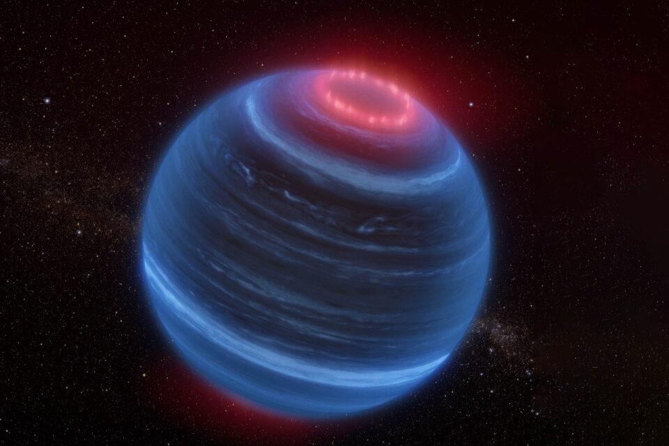 Cold brown dwarf seen emitting methane and generating an aurora