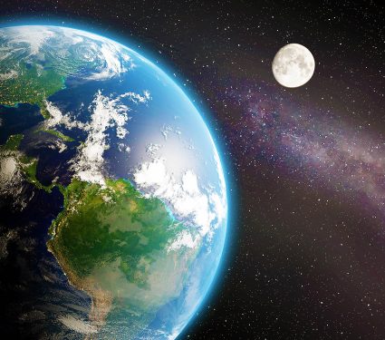 3d,Blue,Earth,Background,With,Moon.(elements,Of,This,Image,Furnished