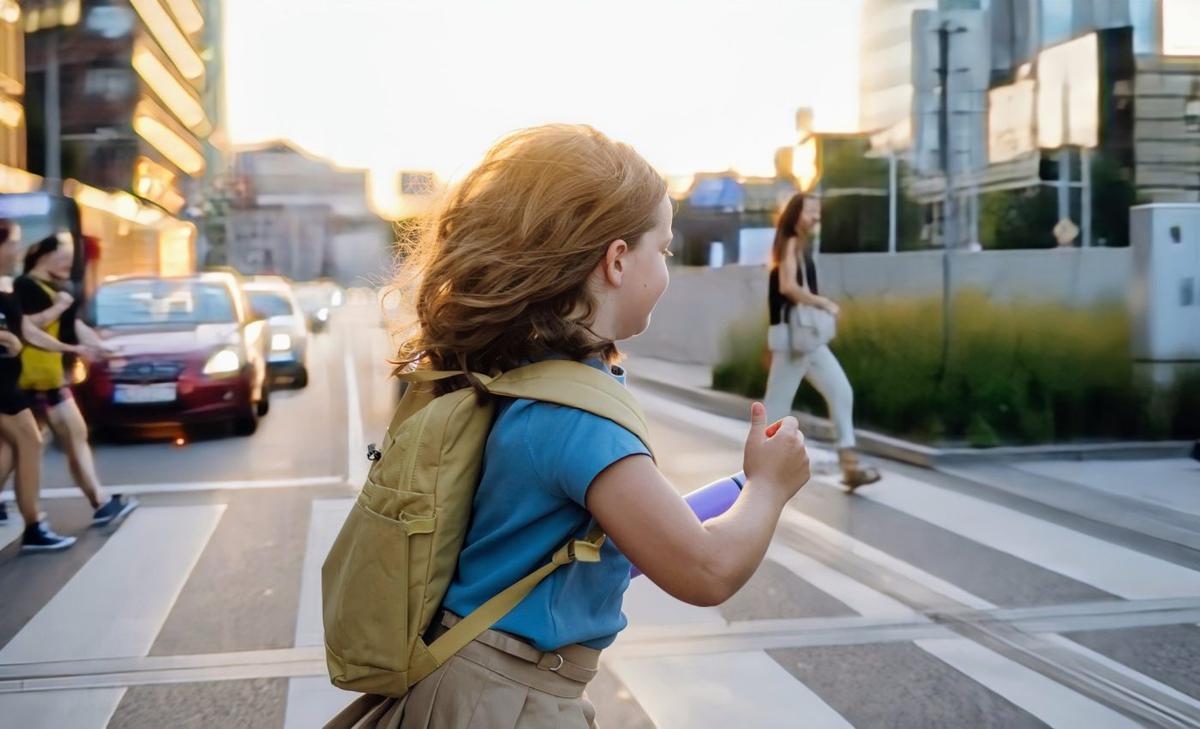 Traffic robot designed to help children cross roads safely