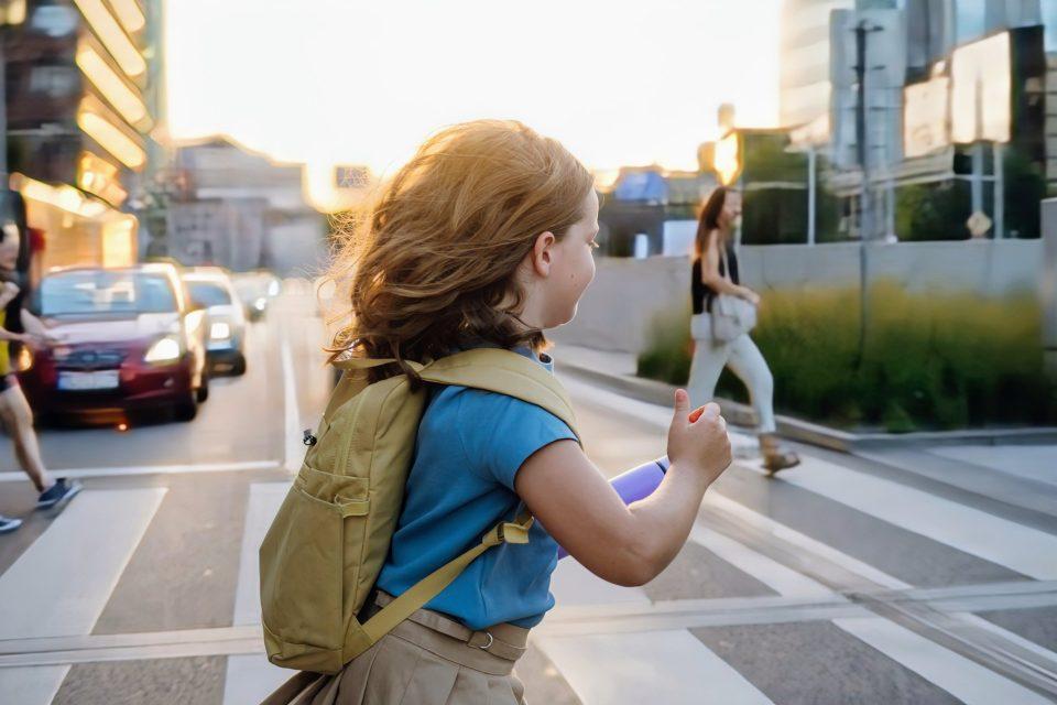 Traffic robot designed to help children cross roads safely