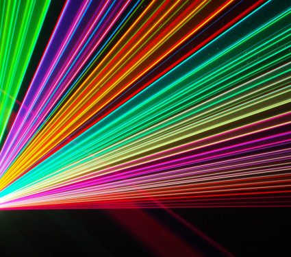 Color,Laser,Beams,Fantail,In,A,Haze