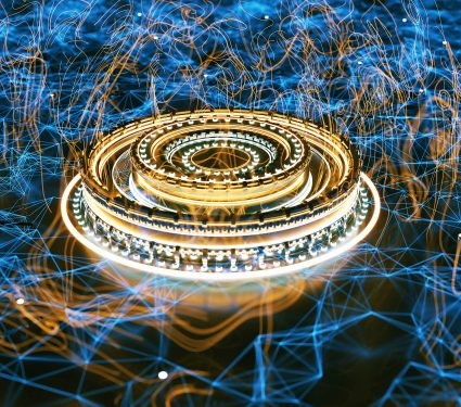 Artificial,Intelligence,Quantum,Processor,Close,Up,3d,Render