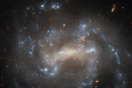 Hubble views a spiral galaxy with stellar explosions