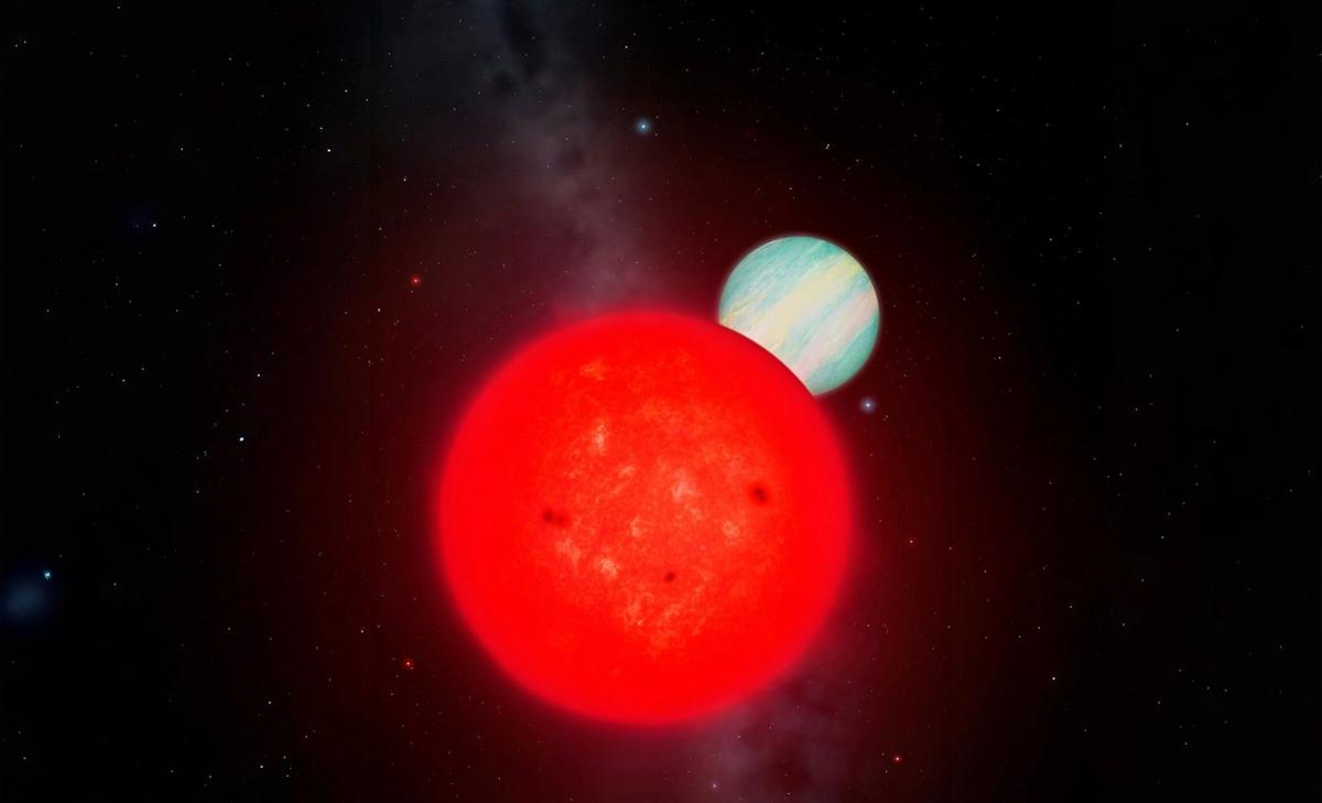 Tiny star, giant companion: An exoplanet that breaks the rules