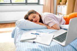 School,,Education,And,Laziness,Concept,-,Tired,Teenage,Student,Girl