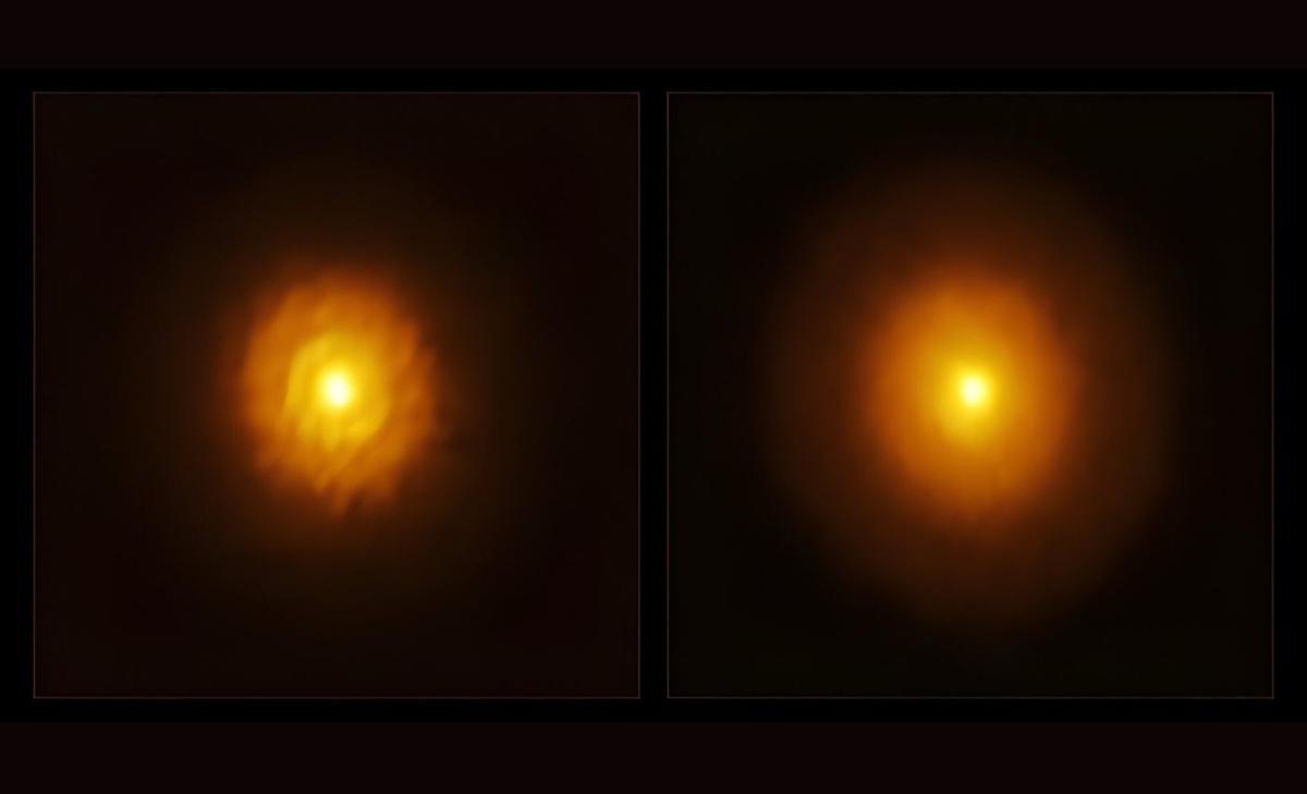 Massive hidden planet found orbiting young star