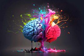 Creative,Art,Brain,Explodes,With,Paints,With,Splashes,On,A
