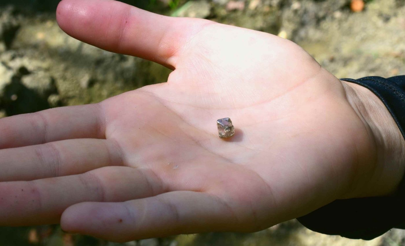 Tourist from New York finds a diamond the size of a human tooth