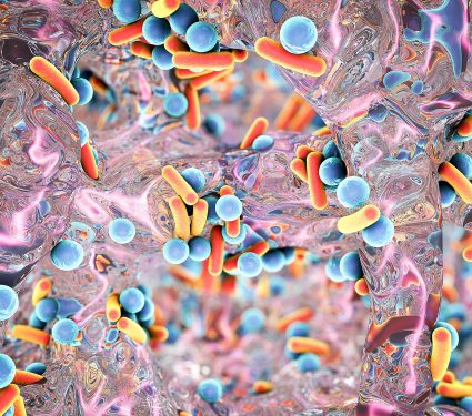 Biofilm,Of,Antibiotic,Resistant,Bacteria.,Rod-shaped,And,Spherical,Bacteria.,Escherichia