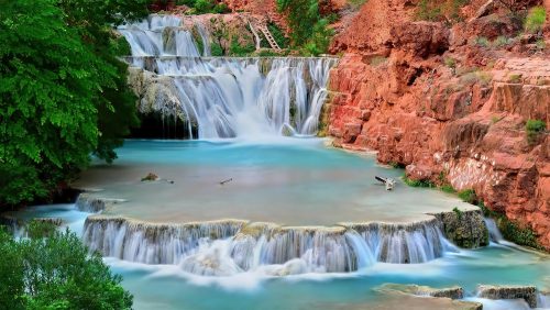 Waterfall,Nature,Scenery,Beaver,Falls,Arizona,Grand,Canyon,National,Park