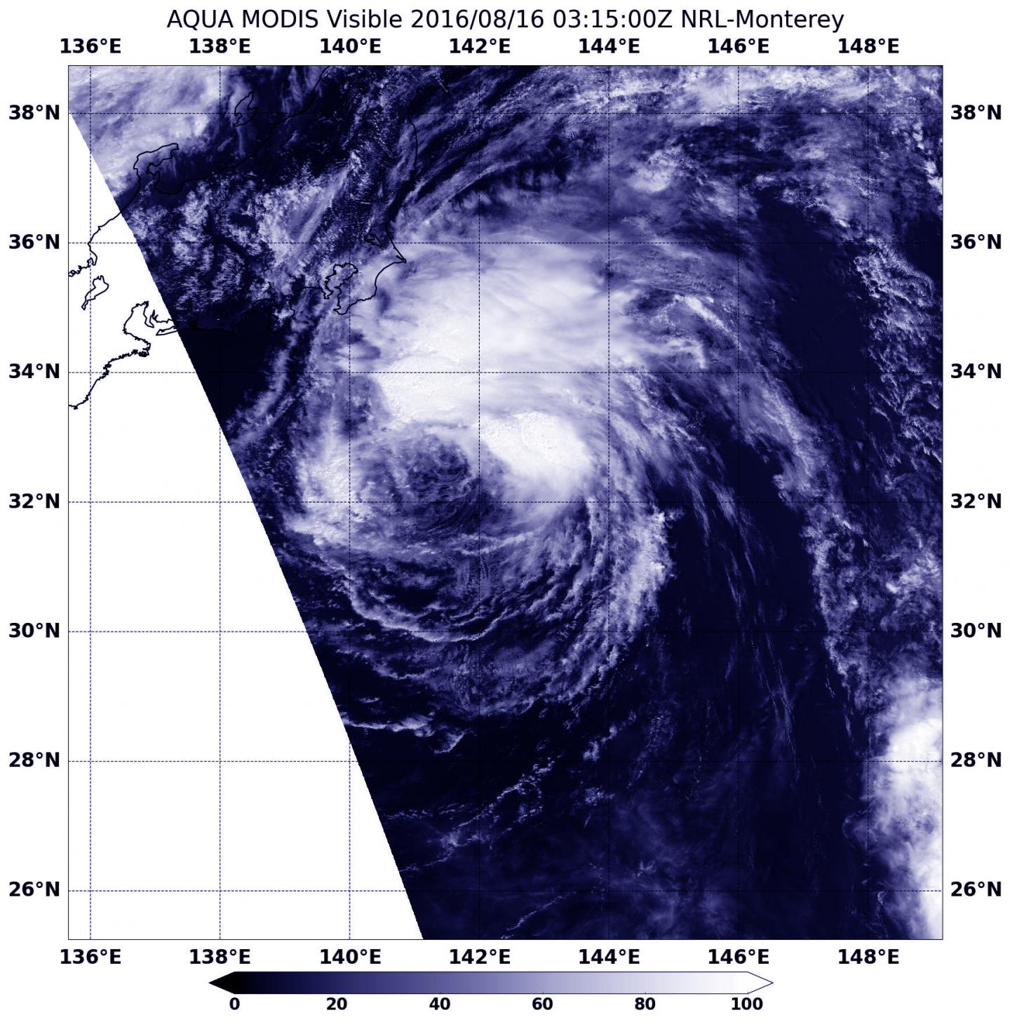 Wind shear seen affecting Tropical Storm Chanthu