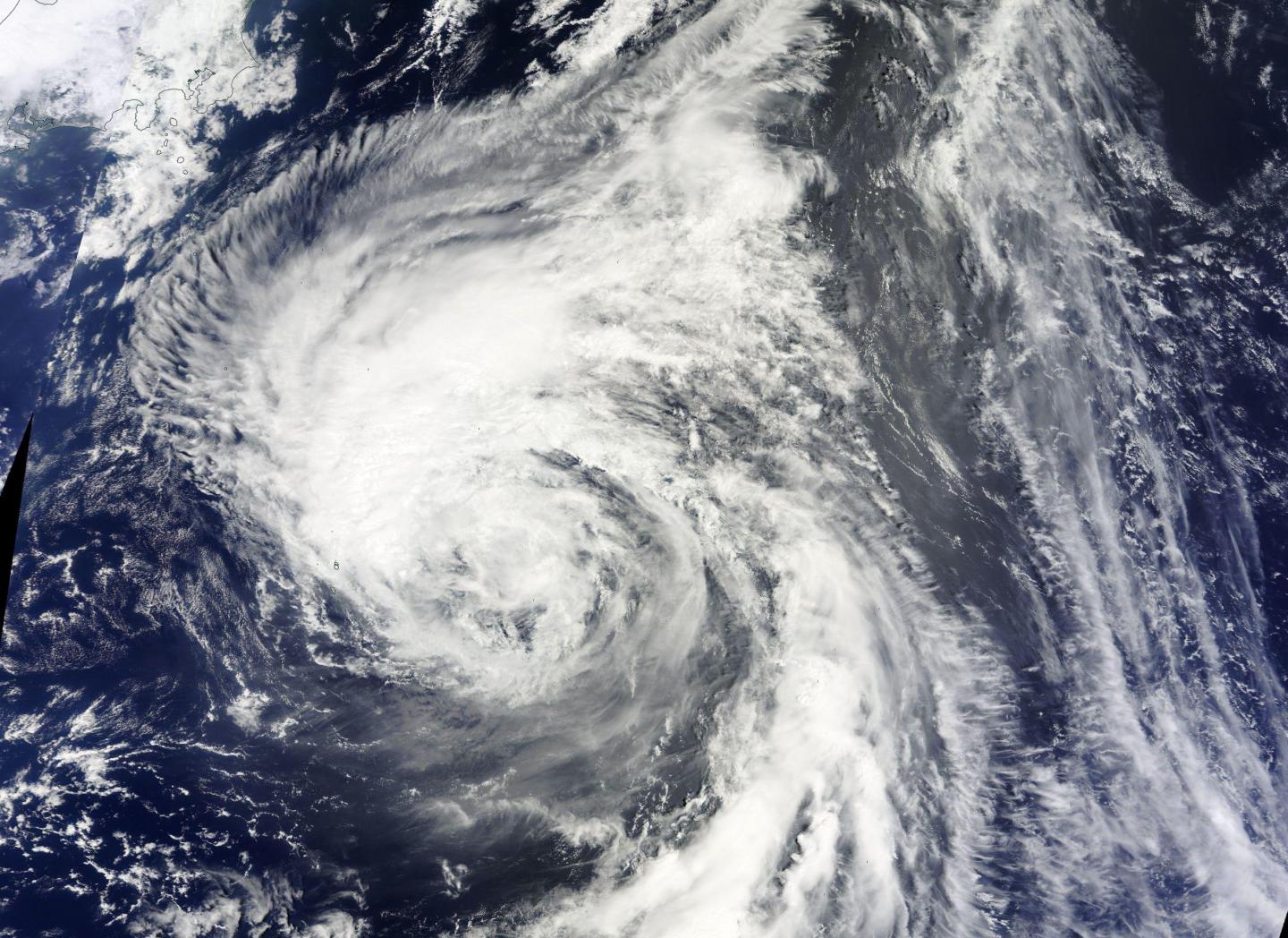 Tropical Storm Chanthu seen off east of Japan