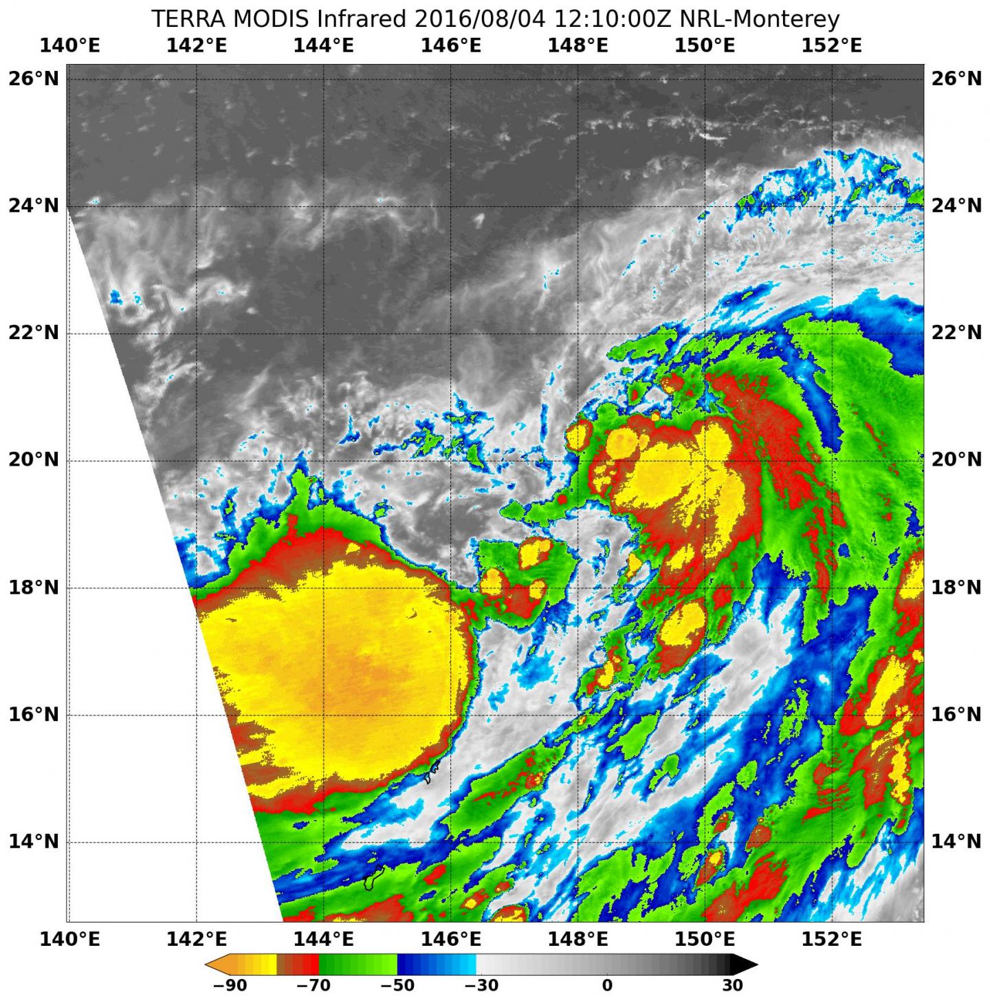 Tropical Storm Omais forms in the Northwestern Pacific