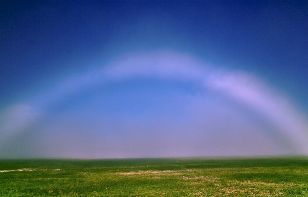 Stunning image of a rare 'fog bow' snapped on the Scottish moors