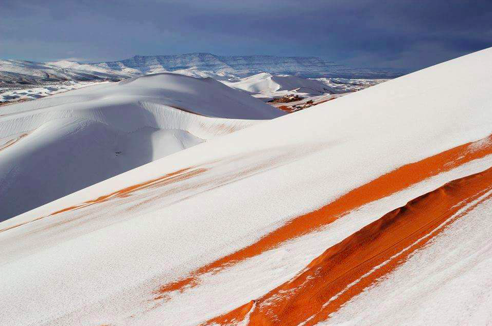 Snow falls on the Sahara Desert for the third time in 40 years