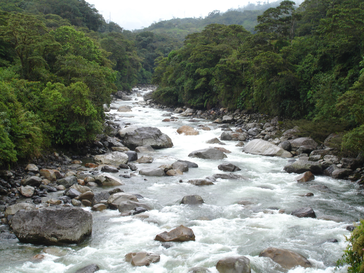 Hydropower dams disrupt the environment in the Andes Amazon