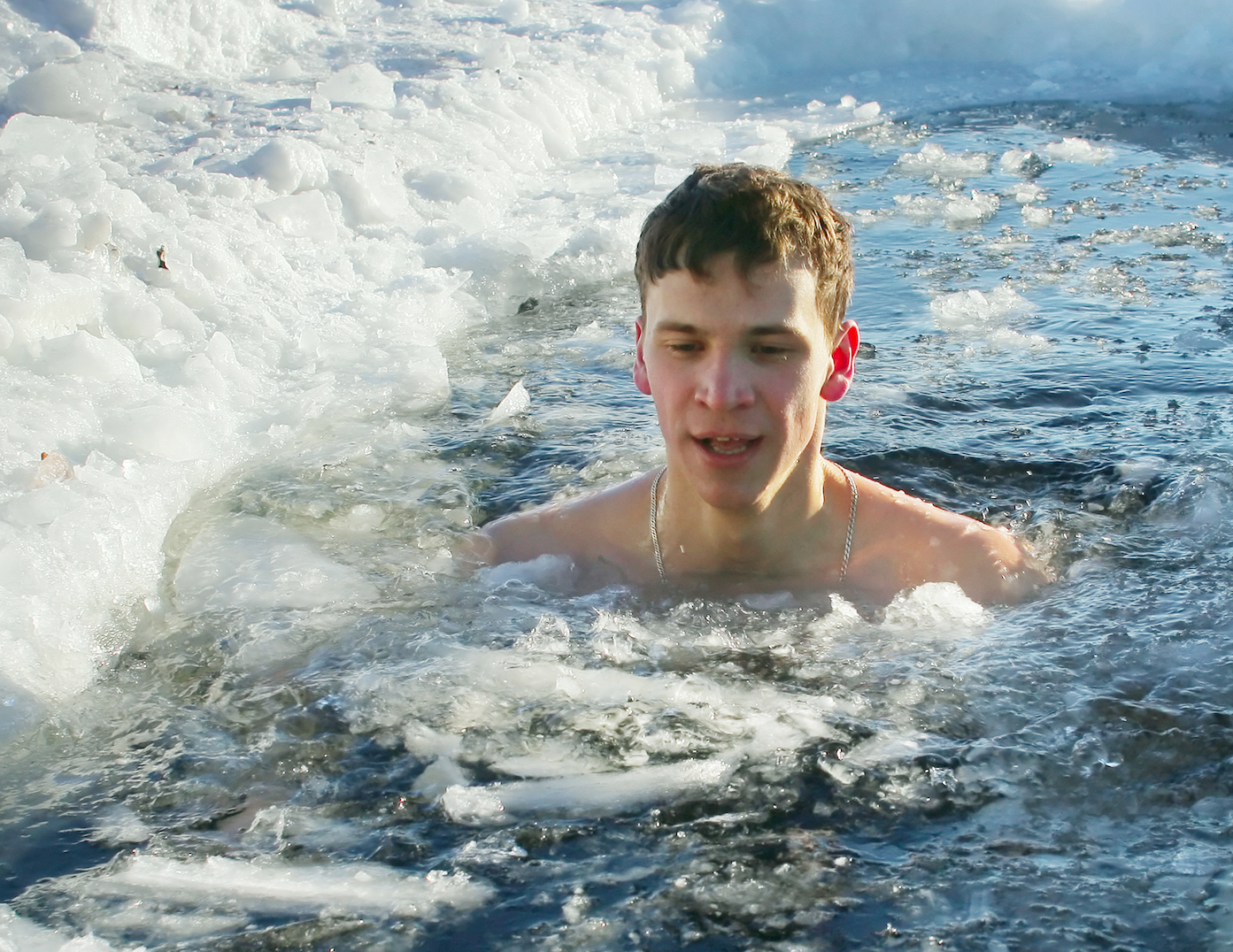A cold water swim can provide incredible pain relief