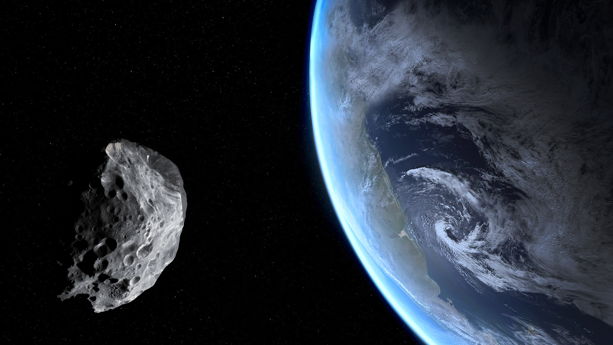 An asteroid will pass between the Earth and Moon today