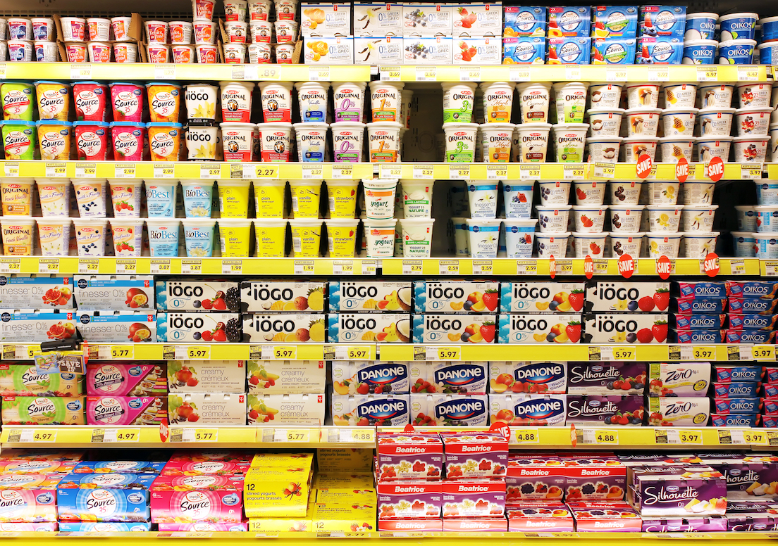 Most yogurt products contain more sugar than is recommended