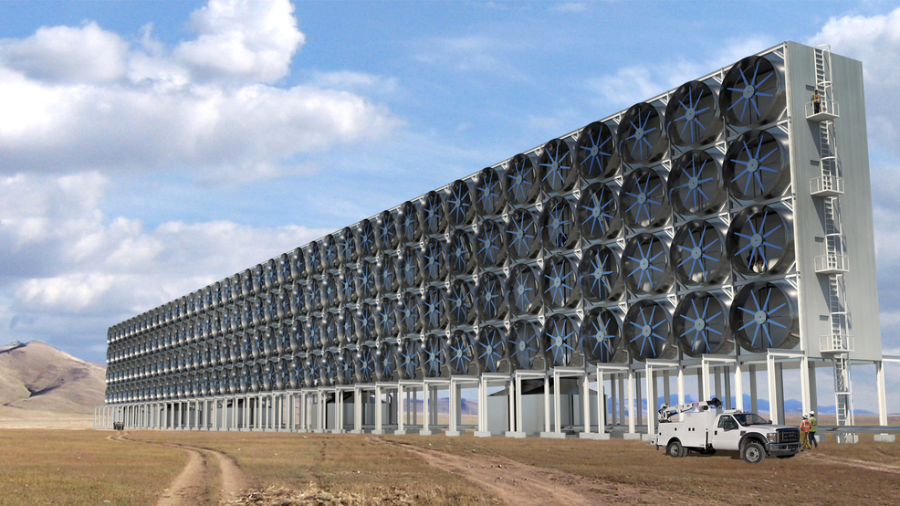 Wall of fans can suck carbon out of the air for a reasonable price