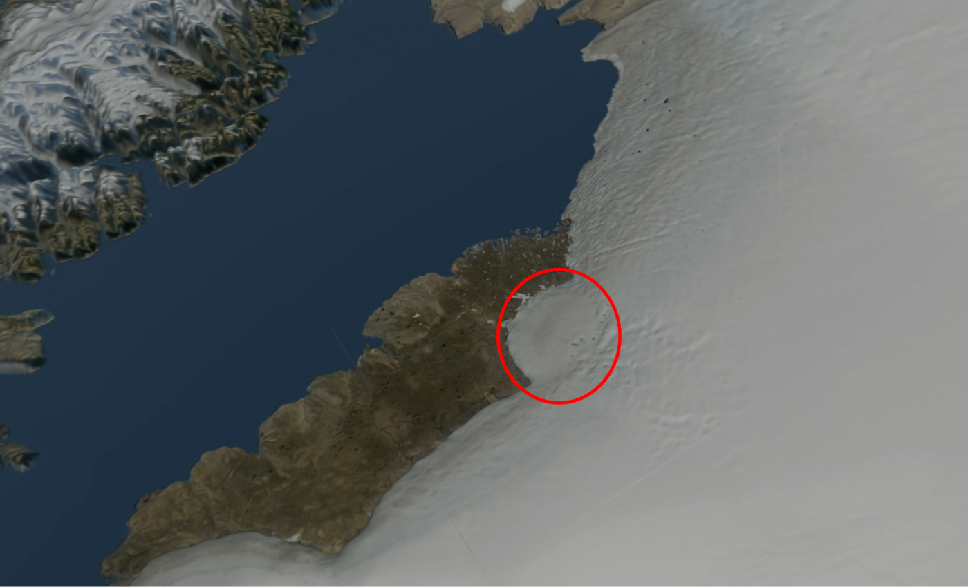 First ever impact crater to be found under Greenland ice sheet