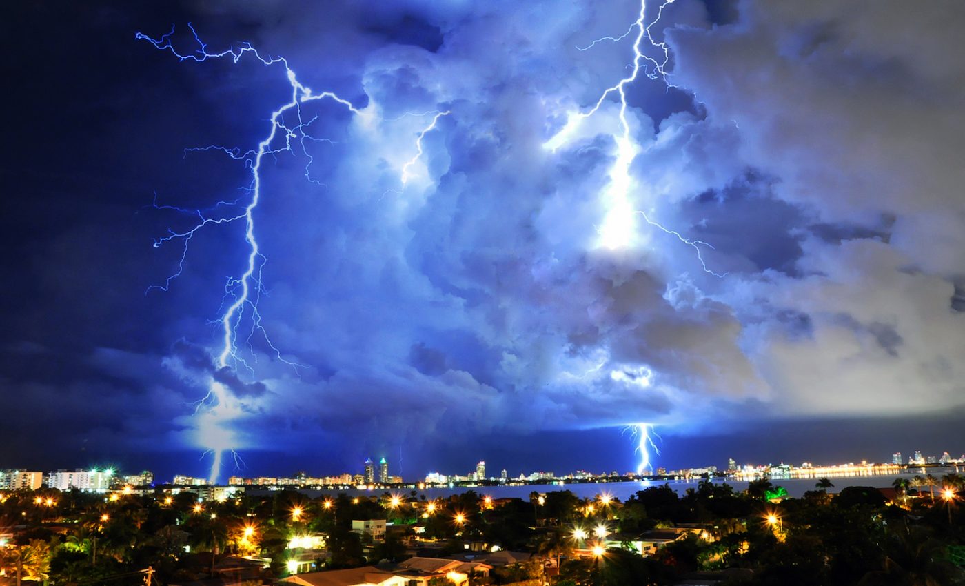 Which U.S. states had the most lightning strikes in 2018?