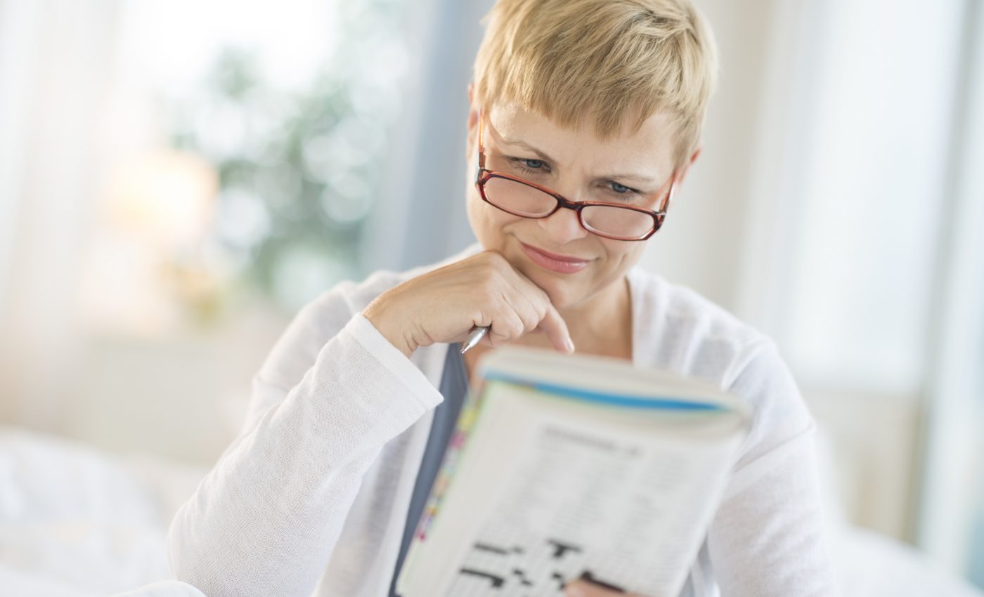 Crosswords and brain puzzles help keep the brain sharp later in life