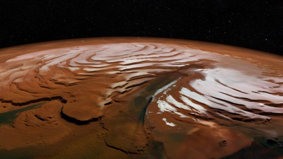 Surprising amount of frozen water found beneath the surface of Mars