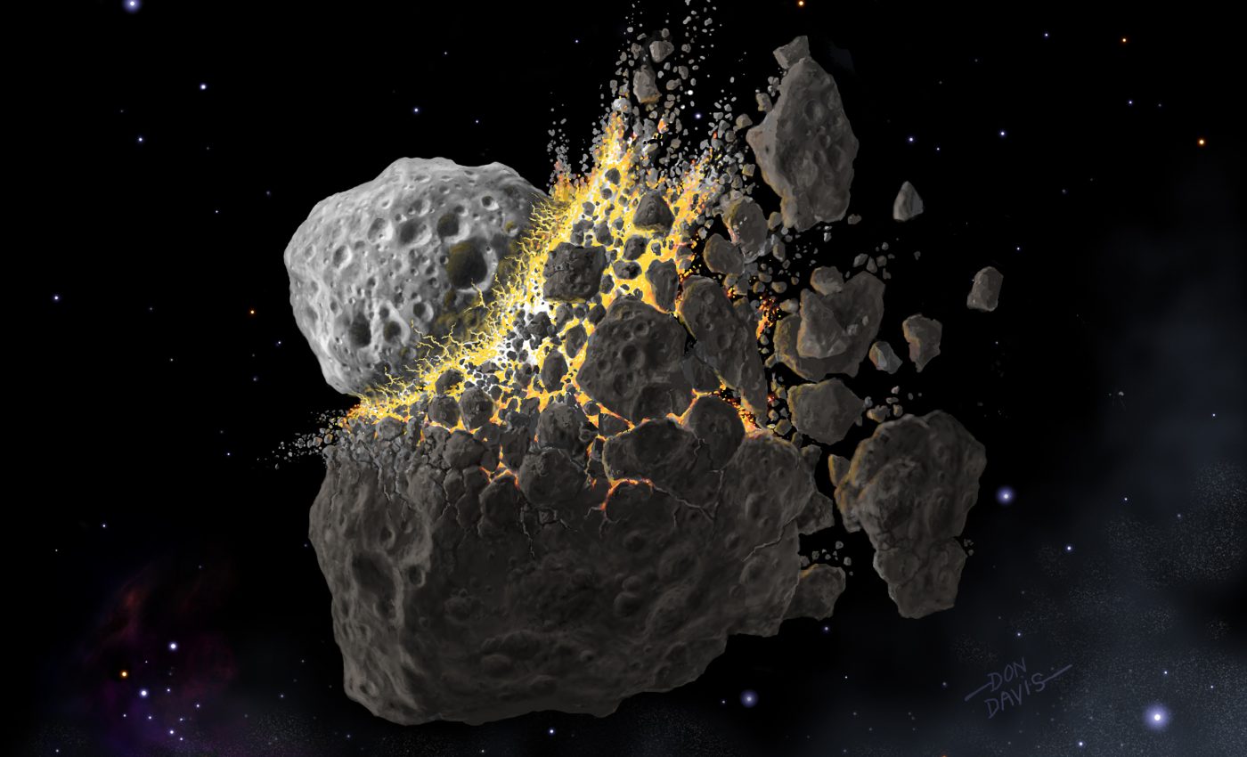 Dust from an asteroid collision in space caused an ancient ice age on Earth