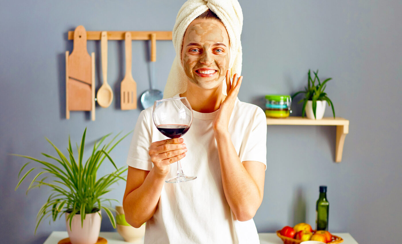 Muscadine wine has anti-aging properties and is proven to make faces look younger