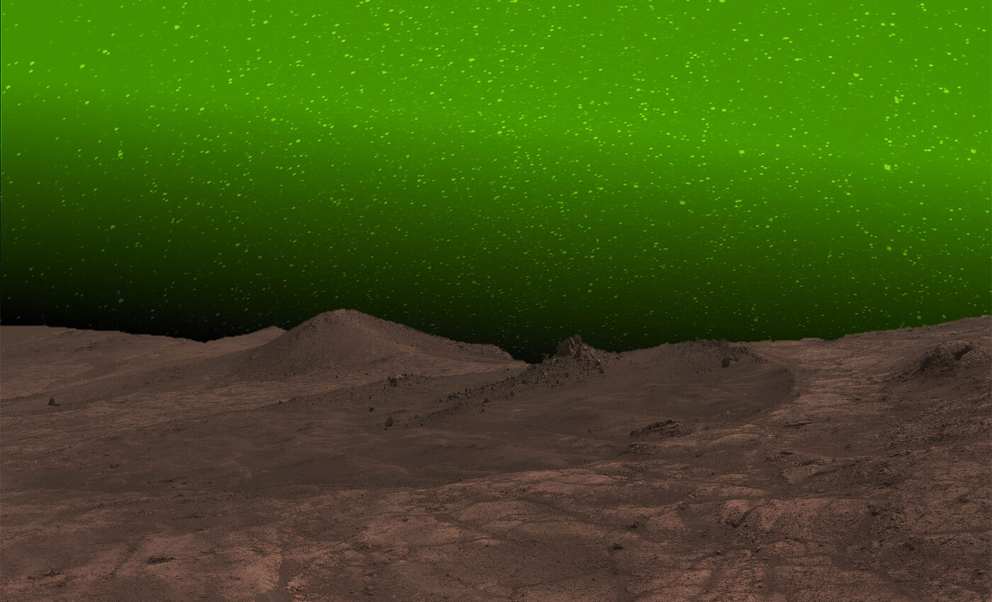 Why the Martian sky often has an eerie green 'nightglow'