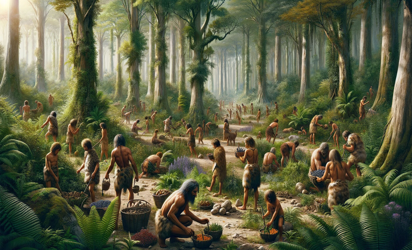 Our hunter-gatherer ancestors did much more gathering veggies than hunting meat