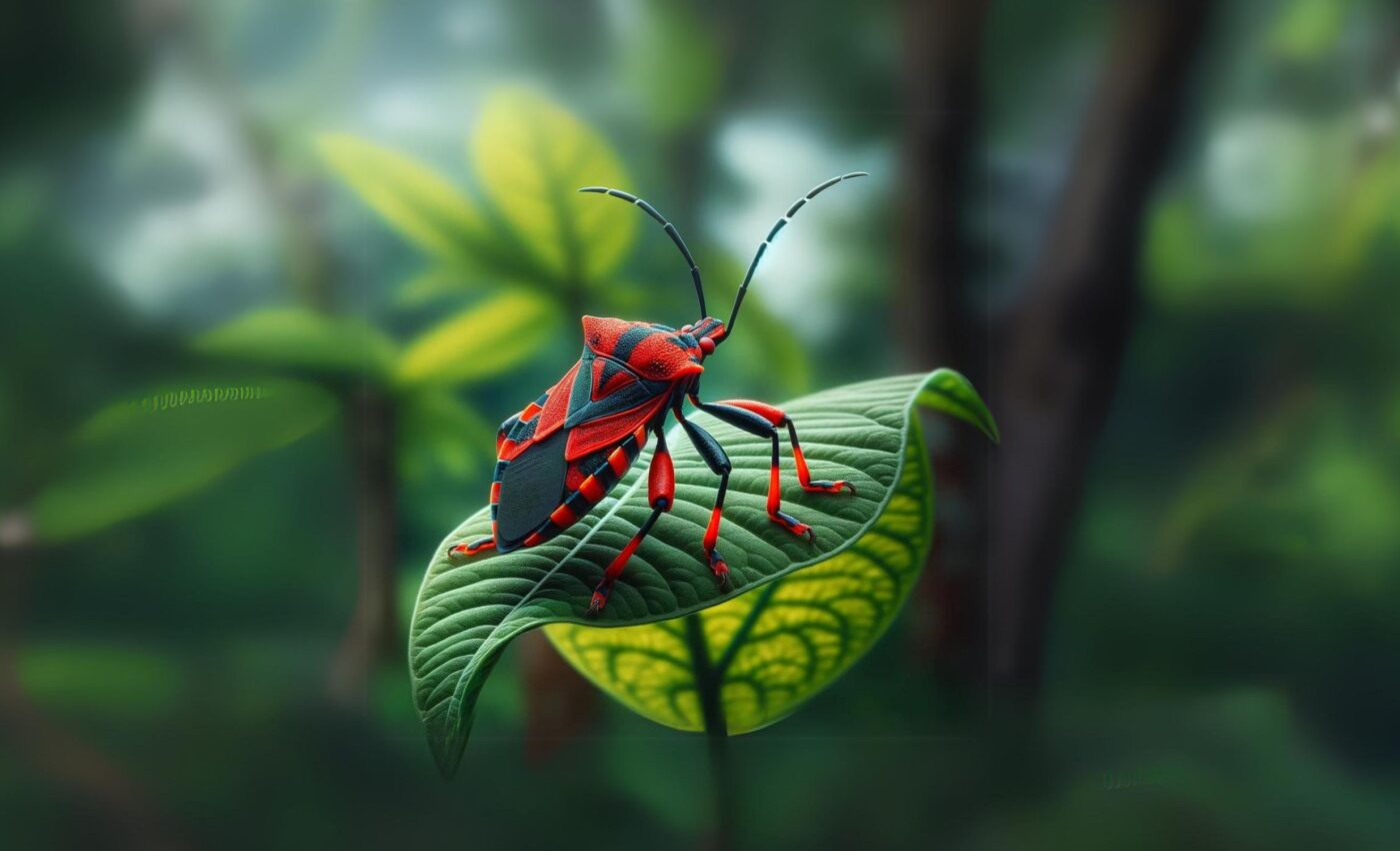 Matador bugs have flashy red legs that send a clear message