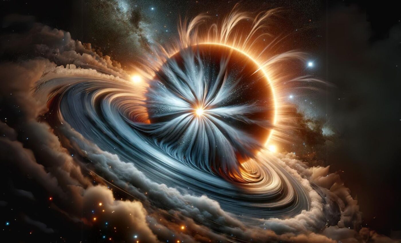 Baby stars release "sneezes" of gas and dust as they develop