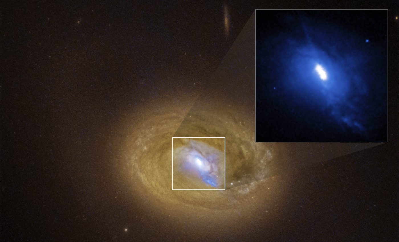 Hubble spots two supermassive black holes spiraling on a collision course
