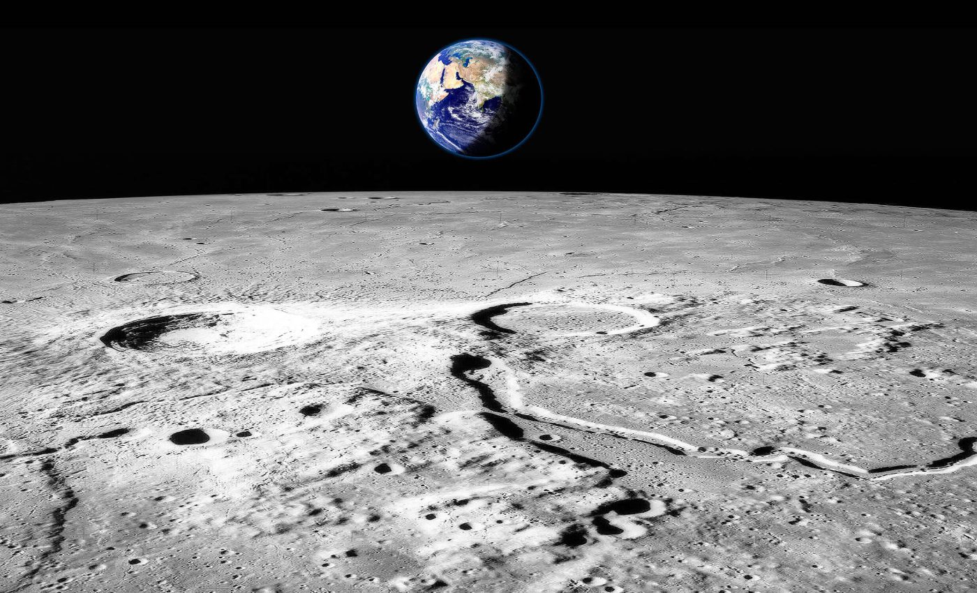 The Moon's entire surface is covered with water, even in direct sunlight