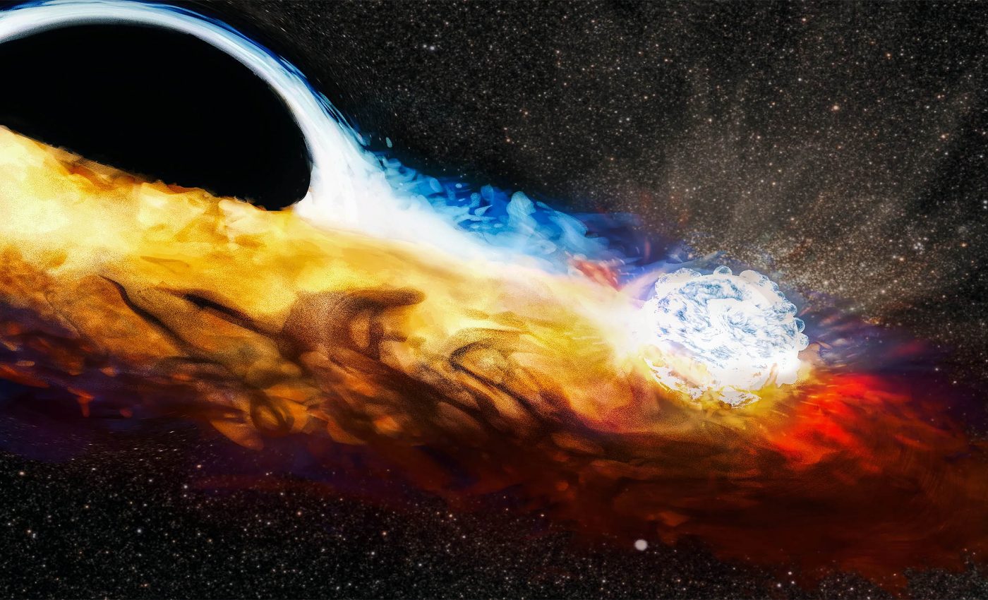 Cosmic feast: Supermassive black hole seen eating a star, then attacking another