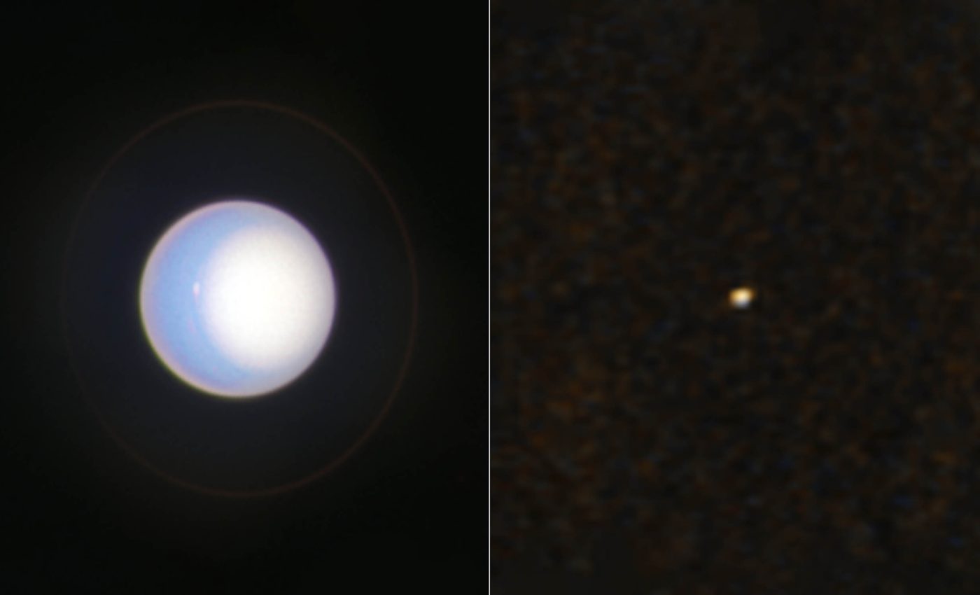 New photos of Uranus from Hubble and New Horizons