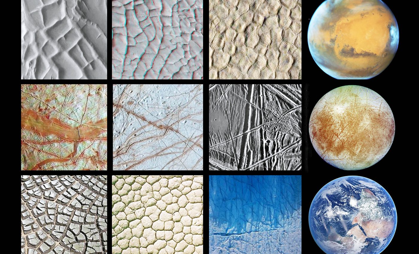 Surface cracks on planetary bodies may help predict if life is present