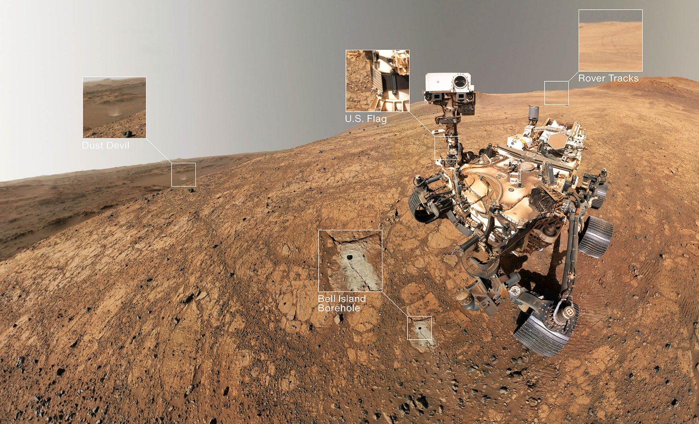 Perseverance rover captures a surprise dust devil while taking high-resolution selfie on Mars