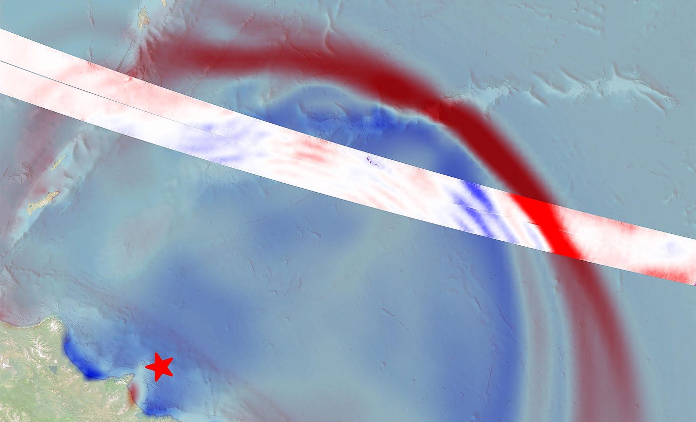 SWOT satellite captures tsunami triggered by Kamchatka earthquake