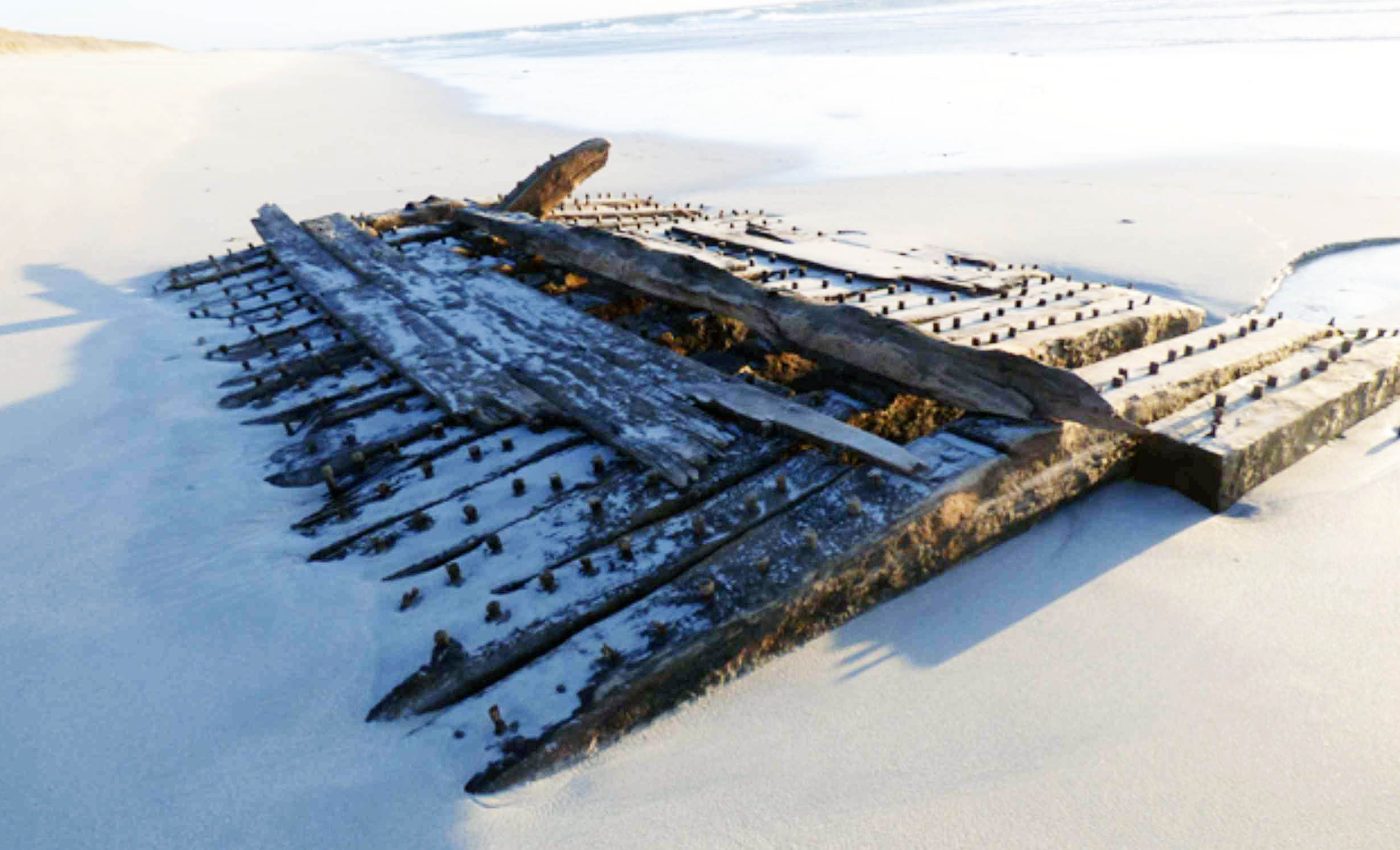 Rotten wood found on a beach turns out to be part of a 250-year-old sunken warship