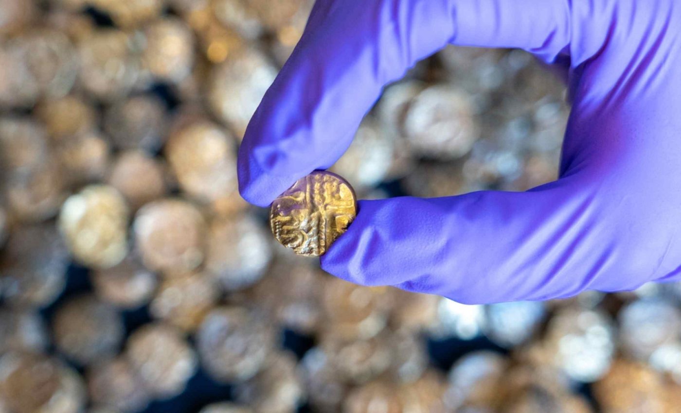 Over 1,000 gold coins from the 1st century BC discovered with a metal detector