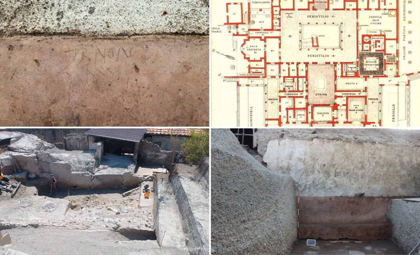 Bench is found in Pompeii where citizens sought work and political help over 2,000 years ago