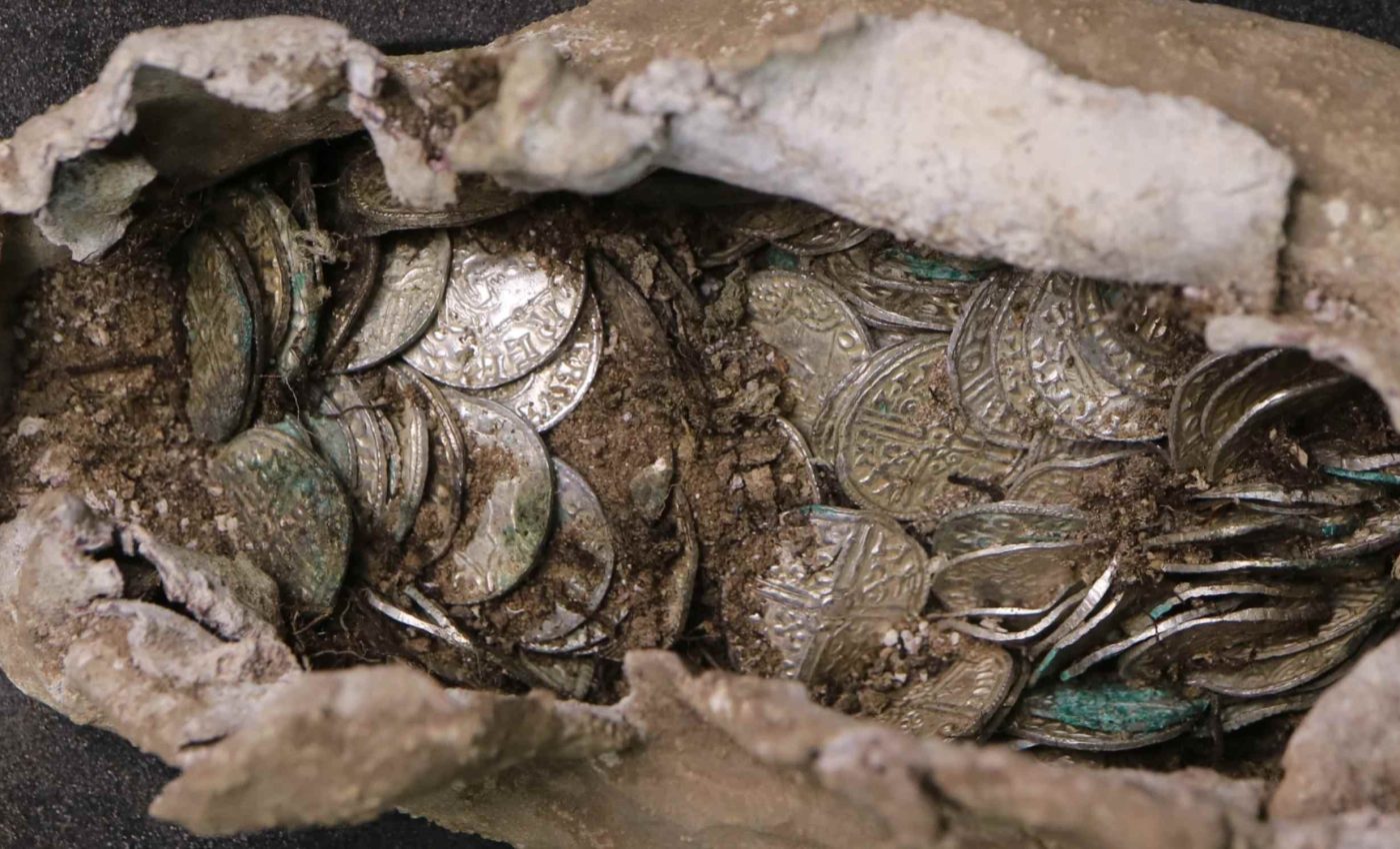 Buried silver treasure from the 11th century found at a nuclear power station
